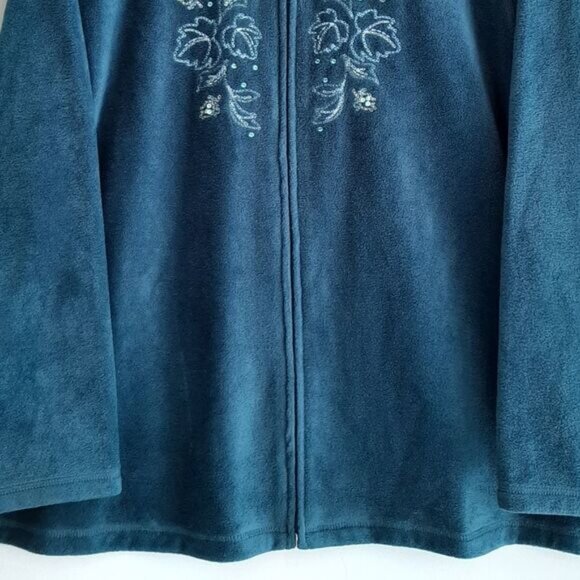 PENMANS Floral Embroidery Full-Zip Fleece Jacket Sz 3X - Picture 3 of 9